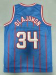 NBA 34 Olajuwon Rockets 1996-97 Maillot Retro bleu